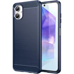 Phonesta Carbon Silikon Back Cover Hülle für Samsung Galaxy A06 4G - Blau
