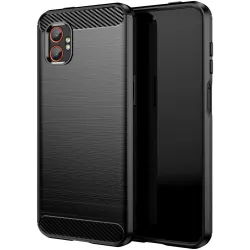 Phonesta Carbon Silikon Back Cover Hülle für Samsung Galaxy Xcover 7 Pro - Schwarz