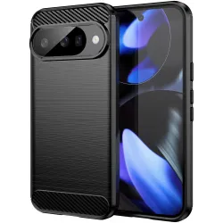 Phonesta Carbon Silikon Back Cover Hülle für Google Pixel 10 / 10 Pro - Schwarz