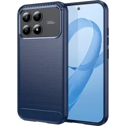 Phonesta Carbon Silikon Back Cover Hülle für Xiaomi Poco F8 Pro - Blau