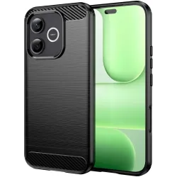 Phonesta Carbon Silikon Back Cover Hülle für HONOR 600 Lite - Schwarz