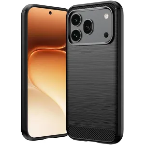 Phonesta Carbon Silikon Back Cover Hülle für HONOR 600/600 Pro - Schwarz