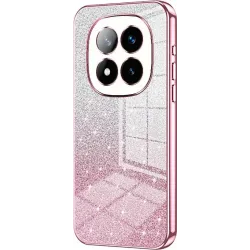Phonesta Crystal Sparkle Silikon Back Cover Hülle für Xiaomi Redmi Note 14 Pro Plus - Rosa