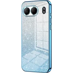 Phonesta Crystal Sparkle Silikon Back Cover Hülle für OnePlus Nord 4 - Blau