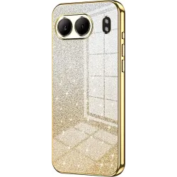 Phonesta Crystal Sparkle Silikon Back Cover Hülle für OnePlus Nord 4 - Gold