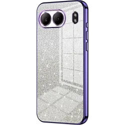 Phonesta Crystal Sparkle Silikon Back Cover Hülle für OnePlus Nord 4 - Lila