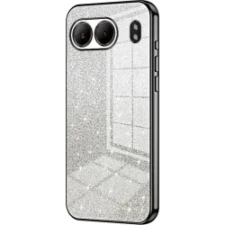 Phonesta Crystal Sparkle Silikon Back Cover Hülle für OnePlus Nord 4 - Schwarz