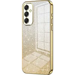 Phonesta Crystal Sparkle Silikon Back Cover Hülle für Samsung Galaxy A16 - Gold