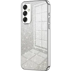 Phonesta Crystal Sparkle Silikon Back Cover Hülle für Samsung Galaxy A16 - Silber
