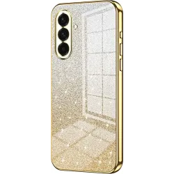 Phonesta Crystal Sparkle Silikon Back Cover Hülle für Samsung Galaxy A36 - Gold