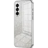 Phonesta Crystal Sparkle Silikon Back Cover Hülle für Samsung Galaxy A36 - Silber