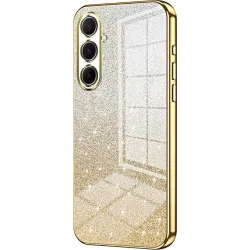 Phonesta Crystal Sparkle Silikon Back Cover Hülle für Samsung Galaxy A56 - Gold