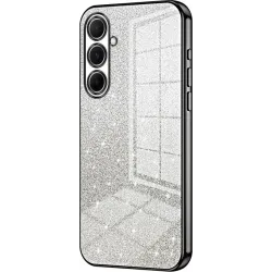 Phonesta Crystal Sparkle Silikon Back Cover Hülle für Samsung Galaxy A56 - Schwarz