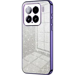 Phonesta Crystal Sparkle Silikon Back Cover Hülle für Xiaomi 15 - Lila