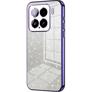 Phonesta Crystal Sparkle Silikon Back Cover Hülle für Xiaomi 15 - Lila