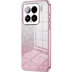 Phonesta Crystal Sparkle Silikon Back Cover Hülle für Xiaomi 15 - Rosa