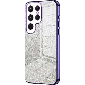 Phonesta Crystal Sparkle Silikon Back Cover Hülle für Samsung Galaxy S25 Ultra - Lila