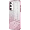 Phonesta Crystal Sparkle Silikon Back Cover Hülle für Samsung Galaxy S25 - Rosa