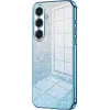 Phonesta Crystal Sparkle Silikon Back Cover Hülle für Samsung Galaxy S25 Plus - Blau