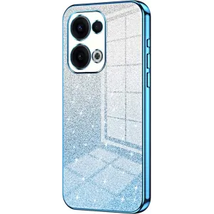 Phonesta Crystal Sparkle Silikon Back Cover Hülle für Oppo Reno13 - Blau