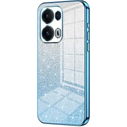 Phonesta Crystal Sparkle Silikon Back Cover Hülle für Oppo Reno13 Pro - Blau