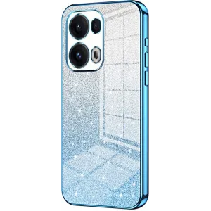 Phonesta Crystal Sparkle Silikon Back Cover Hülle für Oppo Reno13 Pro - Blau