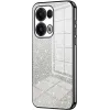 Phonesta Crystal Sparkle Silikon Back Cover Hülle für Oppo Reno13 Pro - Schwarz