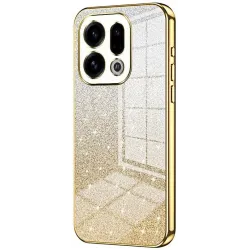 Phonesta Crystal Sparkle Silikon Back Cover Hülle für Oppo Find X9 - Gold