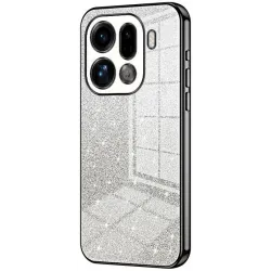 Phonesta Crystal Sparkle Silikon Back Cover Hülle für Oppo Find X9 Pro - Schwarz