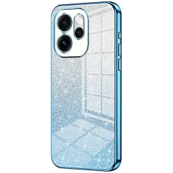 Phonesta Crystal Sparkle Silikon Back Cover Hülle für Oppo Reno15 - Blau