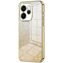 Phonesta Crystal Sparkle Silikon Back Cover Hülle für Oppo Reno15 - Gold