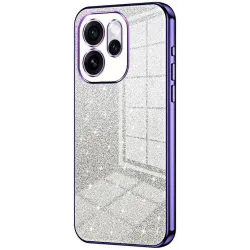 Phonesta Crystal Sparkle Silikon Back Cover Hülle für Oppo Reno15 - Lila