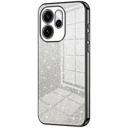 Phonesta Crystal Sparkle Silikon Back Cover Hülle für Oppo Reno15 Pro - Schwarz