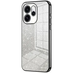 Phonesta Crystal Sparkle Silikon Back Cover Hülle für Oppo Reno15 Pro - Schwarz