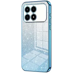 Phonesta Crystal Sparkle Silikon Back Cover Hülle für Xiaomi Poco F8 Pro - Blau