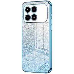 Phonesta Crystal Sparkle Silikon Back Cover Hülle für Xiaomi Poco F8 Pro - Blau