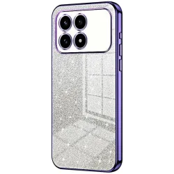 Phonesta Crystal Sparkle Silikon Back Cover Hülle für Xiaomi Poco F8 Pro - Lila