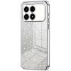 Phonesta Crystal Sparkle Silikon Back Cover Hülle für Xiaomi Poco F8 Pro - Silber