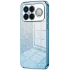 Phonesta Crystal Sparkle Silikon Back Cover Hülle für Xiaomi Poco F8 Ultra - Blau