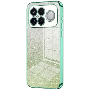 Phonesta Crystal Sparkle Silikon Back Cover Hülle für Xiaomi Poco F8 Ultra - Grün