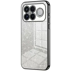 Phonesta Crystal Sparkle Silikon Back Cover Hülle für Xiaomi Poco F8 Ultra - Schwarz