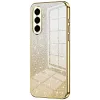 Phonesta Crystal Sparkle Silikon Back Cover Hülle für Samsung Galaxy A57 - Gold