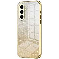 Phonesta Crystal Sparkle Silikon Back Cover Hülle für Samsung Galaxy A57 - Gold