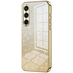 Phonesta Crystal Sparkle Silikon Back Cover Hülle für Samsung Galaxy S25 FE - Gold