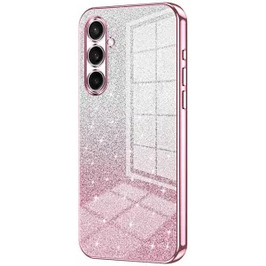 Phonesta Crystal Sparkle Silikon Back Cover Hülle für Samsung Galaxy S25 FE - Rosa