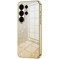 Phonesta Crystal Sparkle Silikon Back Cover Hülle für Samsung Galaxy S26 Ultra - Gold