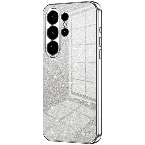 Phonesta Crystal Sparkle Silikon Back Cover Hülle für Samsung Galaxy S26 Ultra - Silber