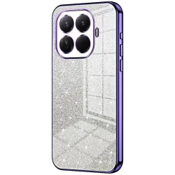 Phonesta Crystal Sparkle Silikon Back Cover Hülle für Xiaomi 15T Pro - Lila