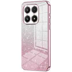 Phonesta Crystal Sparkle Silikon Back Cover Hülle für Xiaomi 17 - Rosa