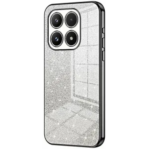 Phonesta Crystal Sparkle Silikon Back Cover Hülle für Xiaomi 17 - Schwarz